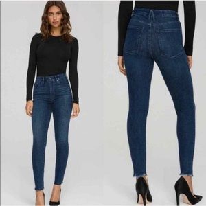 Good American Good Legs Raw Hem Skinny Jeans